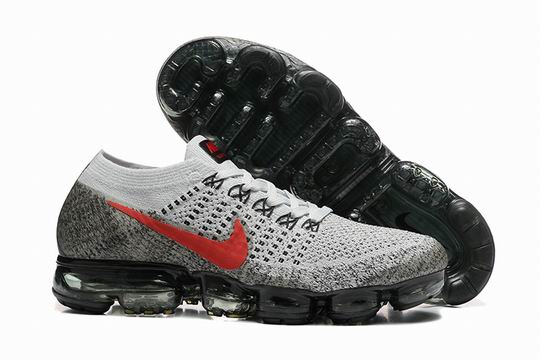 Cheap Nike Air Vapormax Grey Red Men's Women's Running Shoes-4 - Click Image to Close